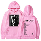 Damen Kapuzenpullover mit künstlerischem Fotodruck und einzigartigem Schriftzug