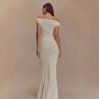 Damen Elegantes Off-Shoulder-Maxi-Kleid im luxuriösen Schnitt R&B