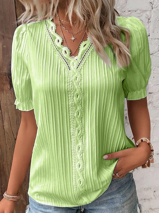 Damen Bluse mit raffiniertem Rüschendetail R&B