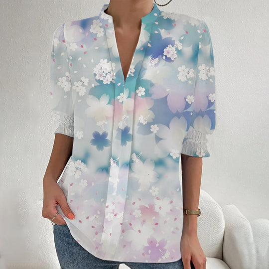 Damen Bluse mit elegantem Floral-Design R&B