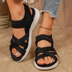 Damen Sportliche Freizeitsandalen mit atmungsaktiver Strickoberfläche R&B