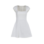 Damen Minikleid mit quadratischem Ausschnitt und ausgestelltem Rock R&B