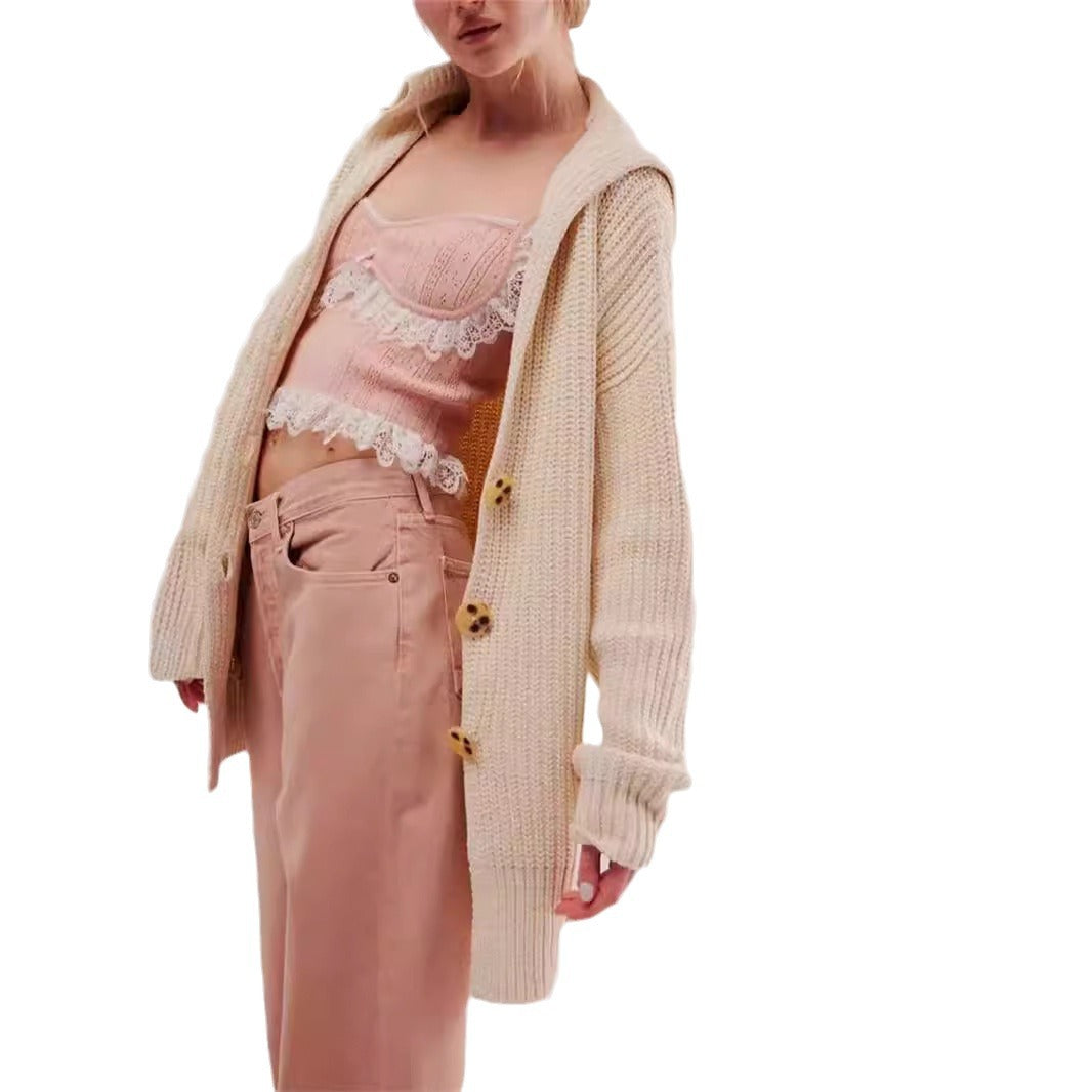 Damen Strickjacke mit eleganter Knopfakzentuierung und lässigem Schnitt R&B