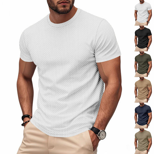 Herren Atmungsaktives Kurzarm-T-Shirt mit stylischem Reißverschluss R&B