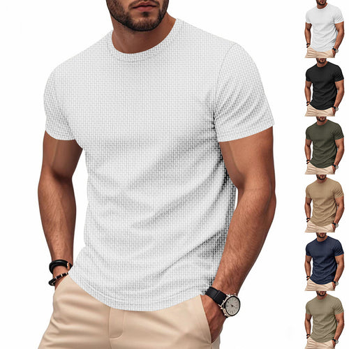 Herren Atmungsaktives Kurzarm-T-Shirt mit stylischem Reißverschluss R&B