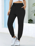 Damen Bequeme Jogginghose mit elastischem Bund und praktischen Taschen R&B