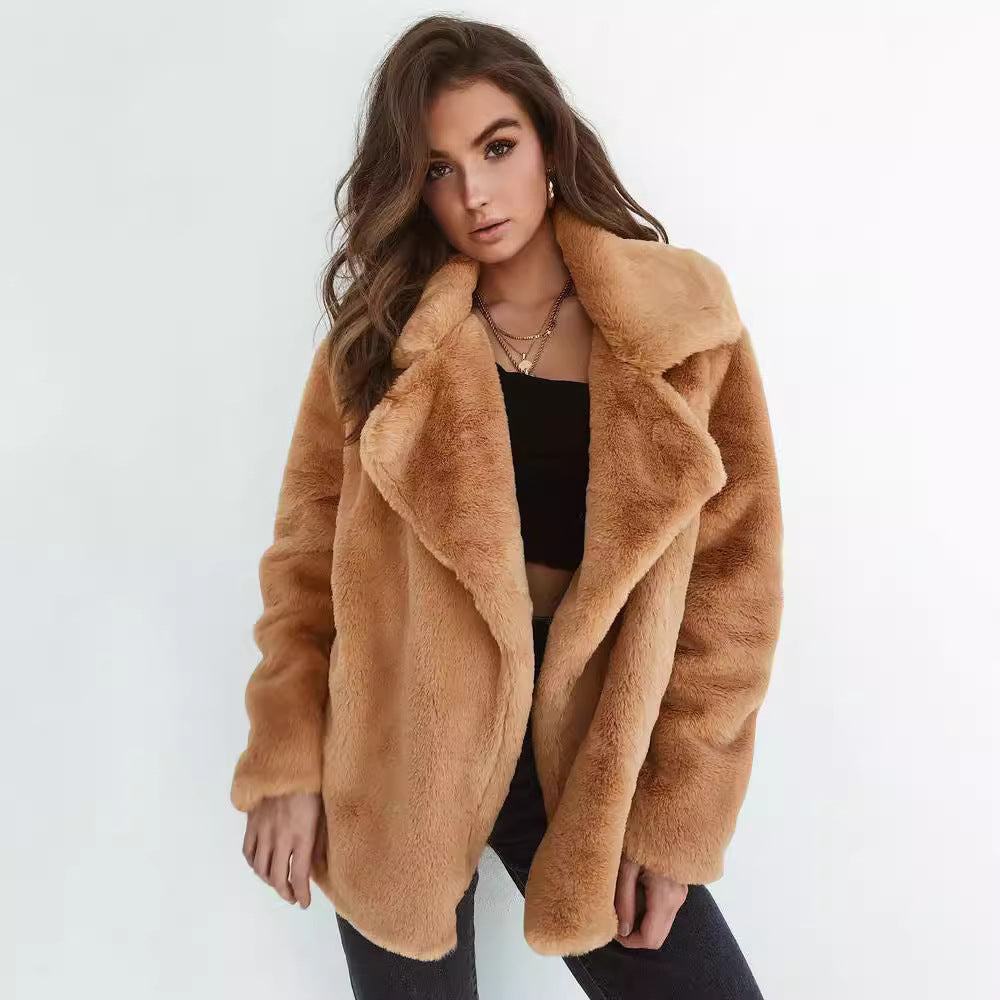 Damen Kuscheljacke mit elegantem Revers R&B