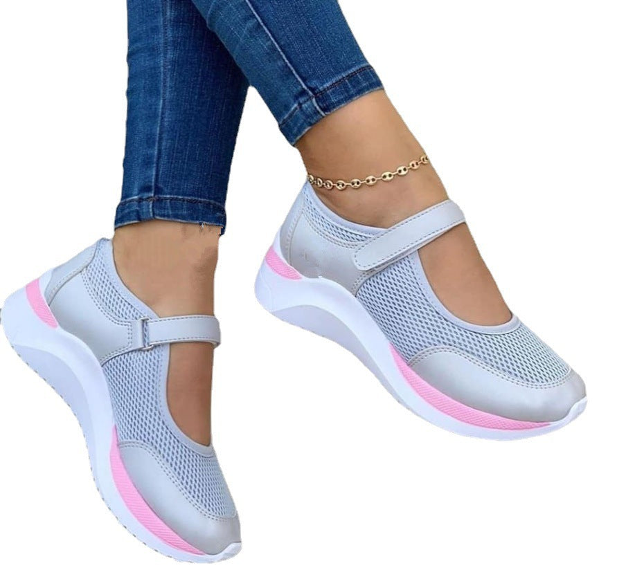 Damen Bequeme und atmungsaktive Sneakers mit verstellbarem Riemen R&B