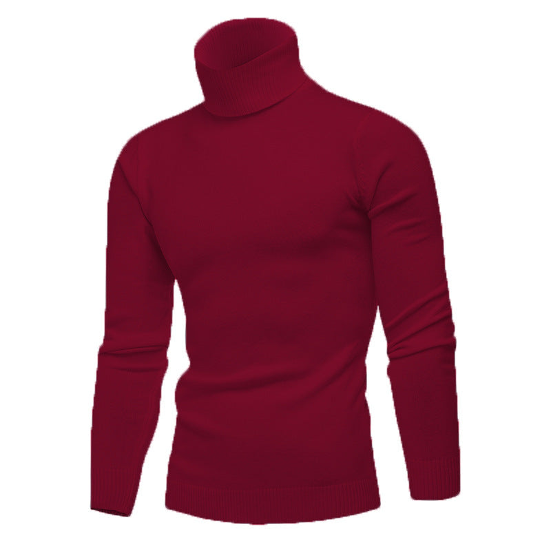 Herren Strickpullover mit hohem Kragen R&B