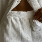 Damen Lässiges Lounge-Set aus atmungsaktivem Baumwollstoff R&B