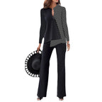 Damen Elegantes und modernes Hosenanzug-Set mit asymmetrischem Design R&B