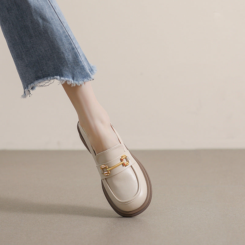 Damen Mokassins mit eleganter Schnallenapplikation