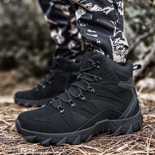 Herren Trekking-Stiefel mit atmungsaktiver Mesh-Oberfläche und griffiger Gummisohle R&B