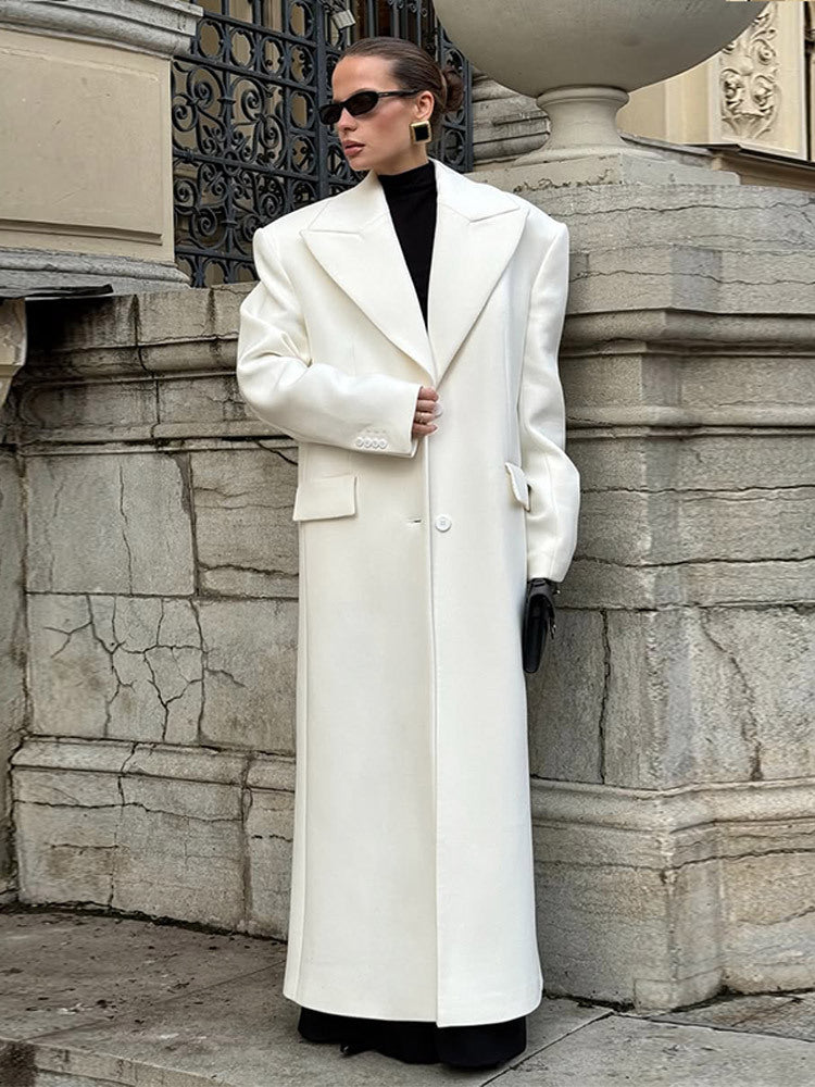 Damen oversized Wollmantel R&B
