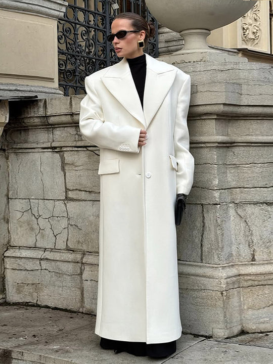 Damen oversized Wollmantel R&B