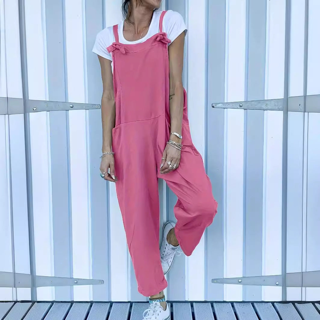 Damen Lässiger Jumpsuit mit praktischen Seitentaschen R&B