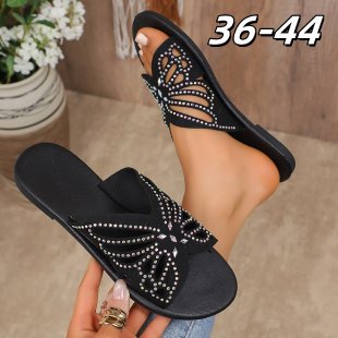 Damen Elegante Riemchen-Sandalen mit floralem Cut-Out-Design R&B