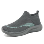 Damen Bequeme und atmungsaktive Slip-On Sneakers mit nahtloser Strick-Oberfläche