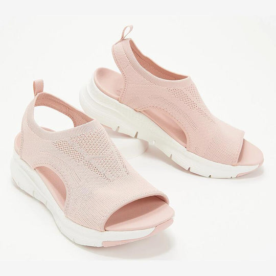 Damen Schnallen Sommerschuhe mit atmungsaktiver Obermaterialstruktur R&B