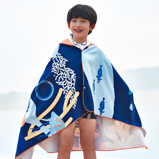 Unisex Strandponcho mit Hai-Motiv R&B