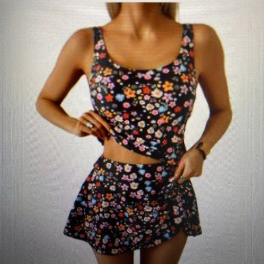Damen Sportliches Tankini-Set mit schmeichelndem Rock R&B