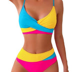 Damen Bikini-Set mit modischem Wickeldesign und hohem Taillenslip R&B