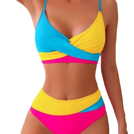 Damen Bikini-Set mit modischem Wickeldesign und hohem Taillenslip R&B