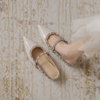 Damen elegante Slingback-Pumps mit zierlichem Riemchendesign R&B