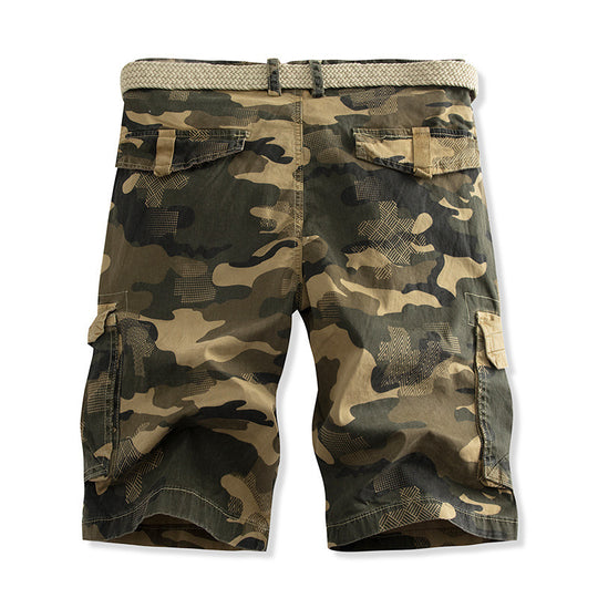 Herren Cargo-Shorts mit mehreren praktischen Taschen und verstellbarem Kordelzug R&B