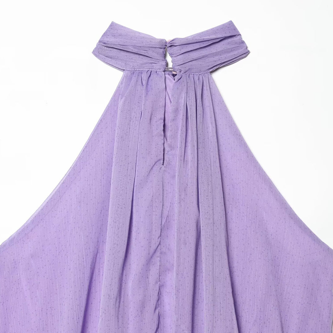 Damen Haltertop mit eleganter Drapierung und hochwertigen Stoffen R&B