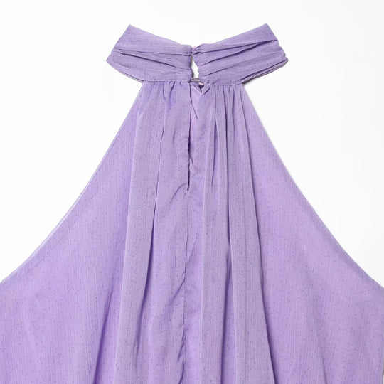 Damen Haltertop mit eleganter Drapierung und hochwertigen Stoffen R&B