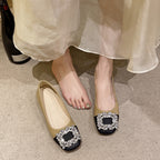 Damen Elegante Ballerinas mit funkelndem Schmuckdetail R&B