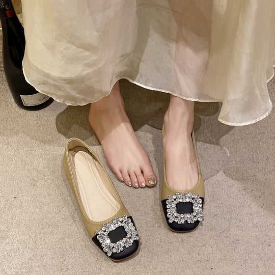 Damen Elegante Ballerinas mit funkelndem Schmuckdetail R&B