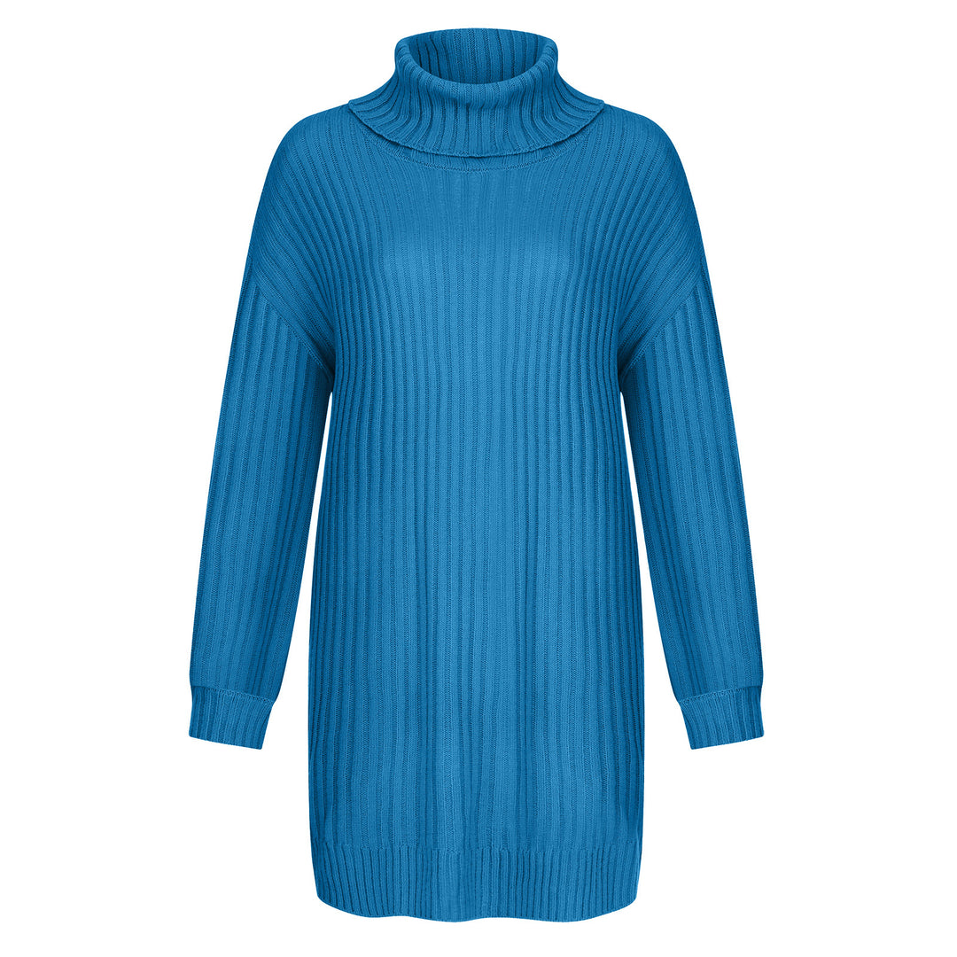 Damen Grobstrick Rollkragenpullover im lässigen Schnitt R&B
