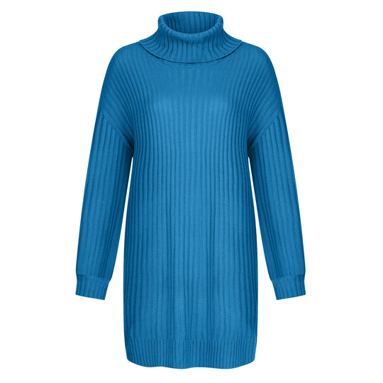 Damen Grobstrick Rollkragenpullover im lässigen Schnitt R&B