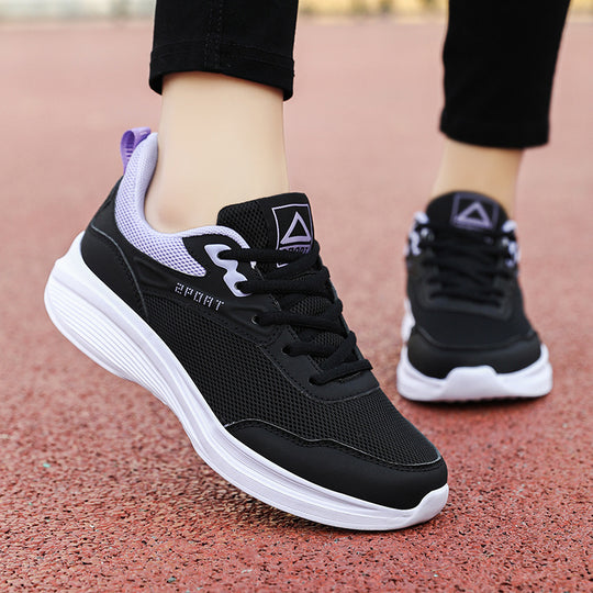 Damen Leichte Fitness-Sneaker mit atmungsaktiver Mesh-Oberfläche und bequemer Dämpfung R&B