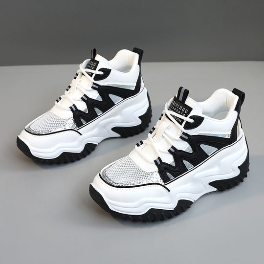 Damen Sportliche Chunky Sneakers mit atmungsaktiver Mesh-Oberfläche und robustem Profil R&B
