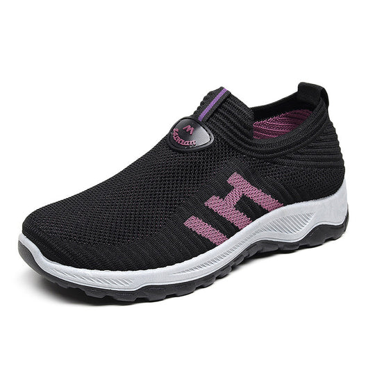 Damen Sportliche Slip-On Sneakers mit atmungsaktiver Oberflächenstruktur R&B
