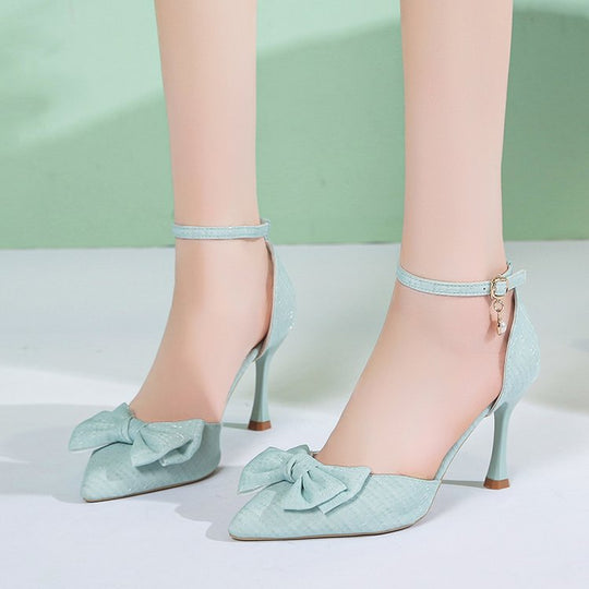 Damen elegante Pumps mit Schleife R&B