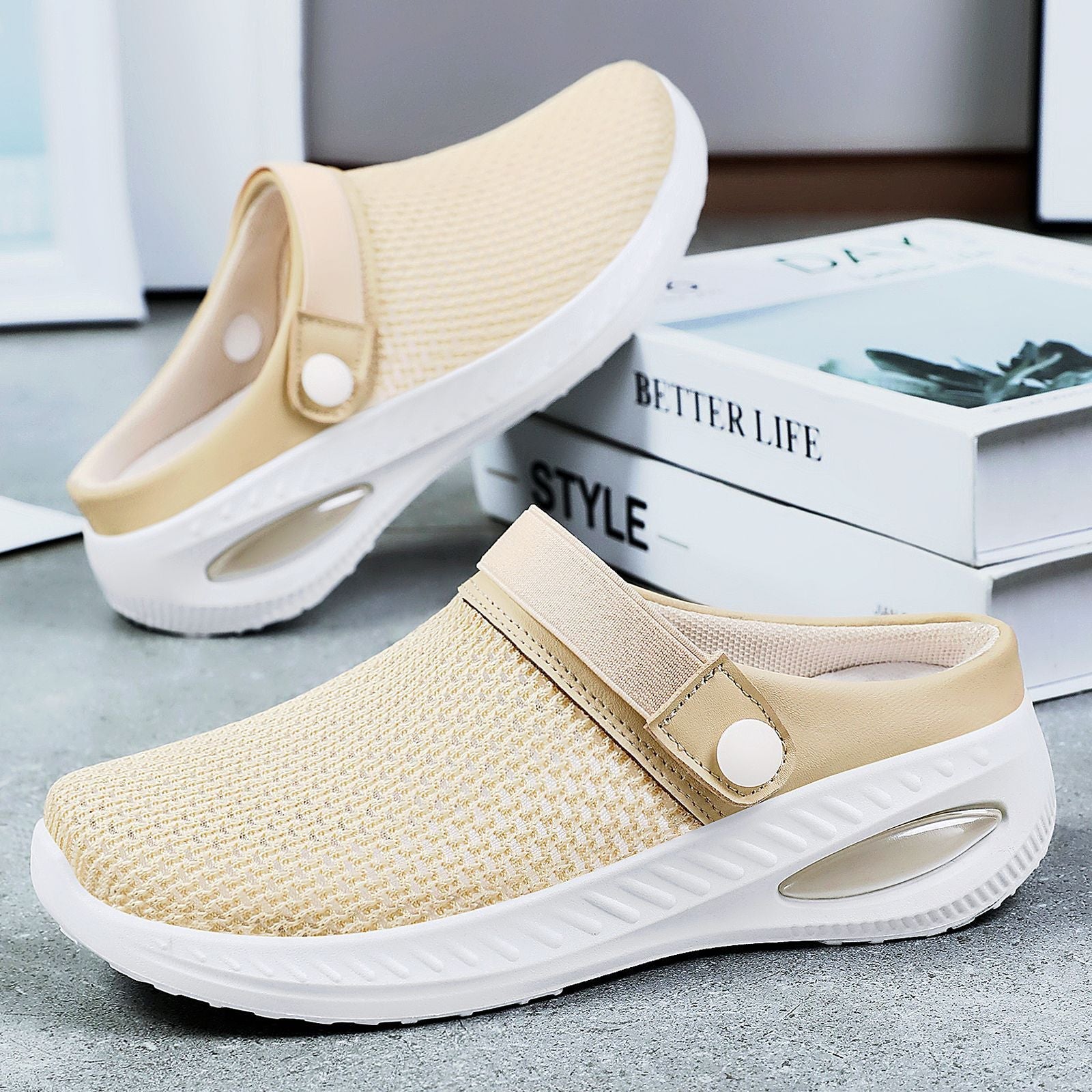 Damen Atmungsaktive Clogs mit flexiblem Design