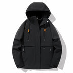 Damen funktionale Wetterjacke mit verstellbarem Kapuzenkragen und großzügigen Taschen