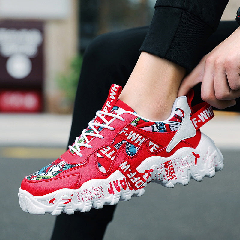 Damen Sportliche Sneaker mit einzigartigem Print-Design R&B