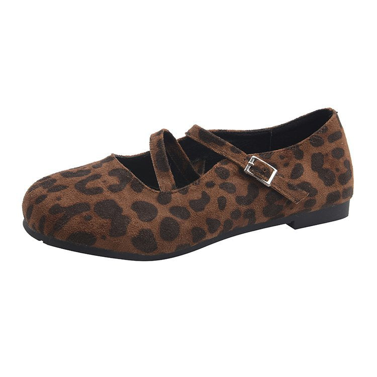 Damen Bequeme Ballerinas mit Querriemen und Schnallenakzent R&B