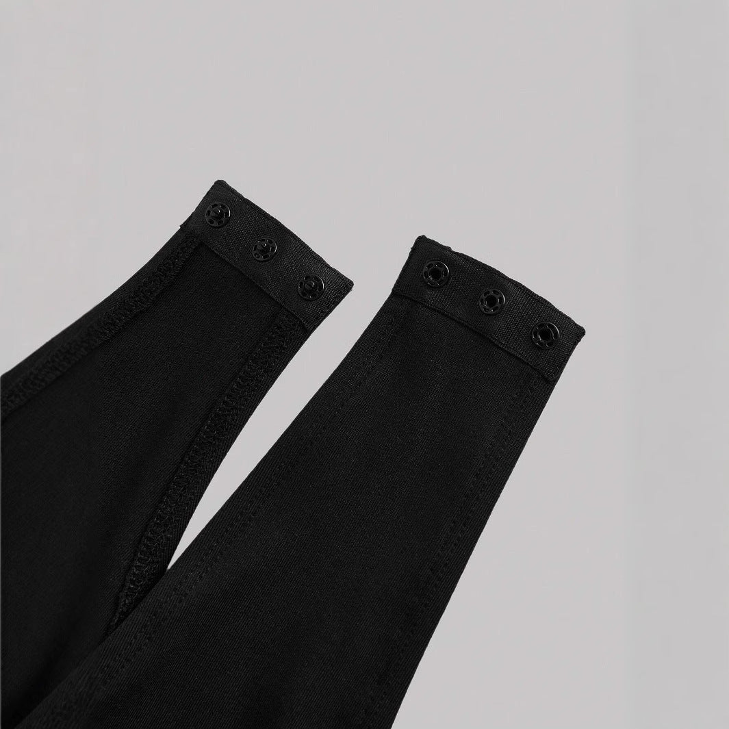 Damen eleganter Badeanzug mit Spitzenrand und Trägern R&B
