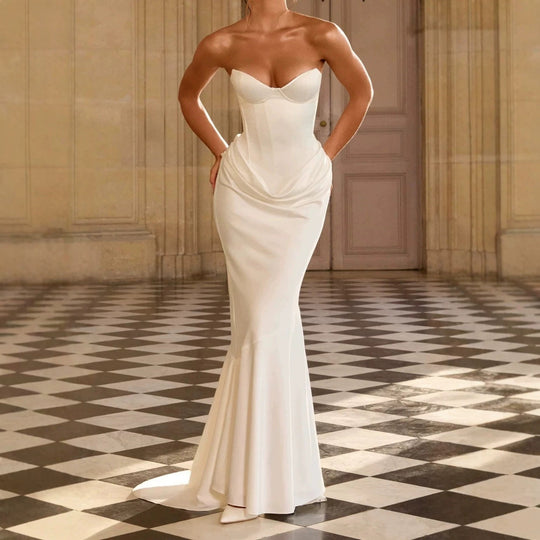 Damen Glamouröses Abendkleid mit taillierter Korsett-Optik R&B