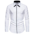 Herren elegantes Slim-Fit Hemd mit kontrastierendem Kragen und hochwertigen Stoffdetails