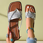 Damen Glitzernde Flip-Flops mit modischem Design R&B