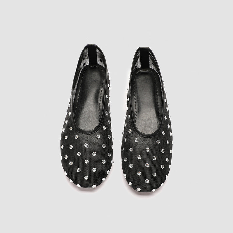 Damen Ballerinas mit modischem Strassdesign R&B
