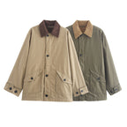 Damen Oversized Utility-Jacke mit weitem Schnitt und praktischen Taschen R&B
