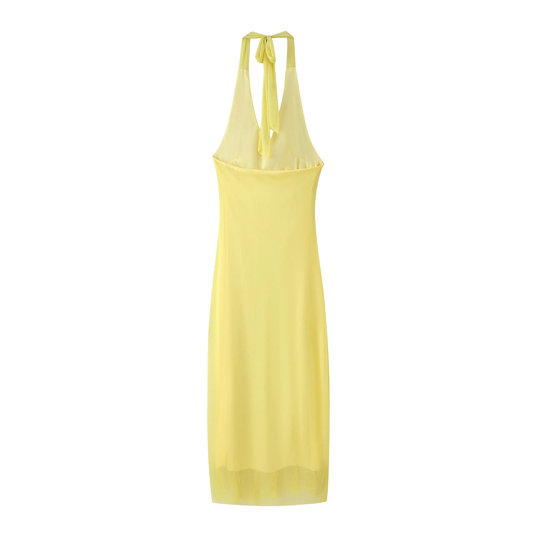 Damen Maxikleid mit voluminösem Rüschendesign R&B